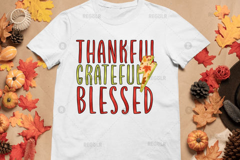 Thankful grateful blessed Sublimation Design Sublimation Regulrcrative 