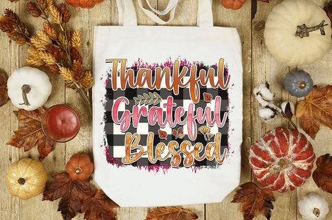 Thankful grateful blessed Sublimation PNG, Sublimation Fall Design Sublimation Regulrcrative 