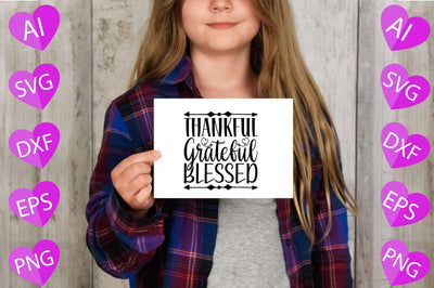 Thankful Grateful Blessed SVG CraftlabSvg29 