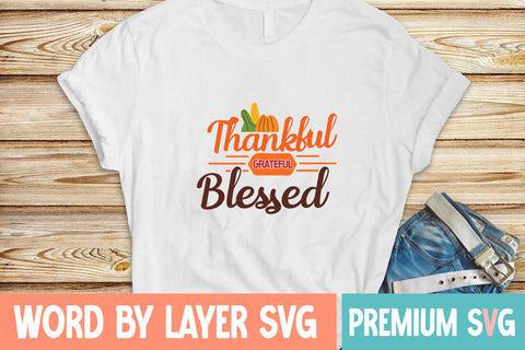 Thankful Grateful Blessed SVG cute file SVG Blessedprint 