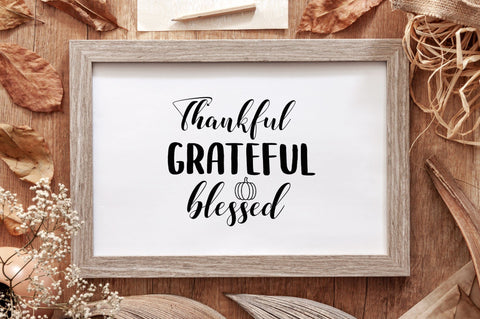 Thankful Grateful Blessed SVG Design SVG futivesvg 