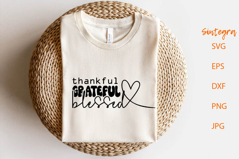 Thankful Grateful Blessed Svg, Happy Thanksgiving Svg Free For Commercial Use SVG Sintegra 