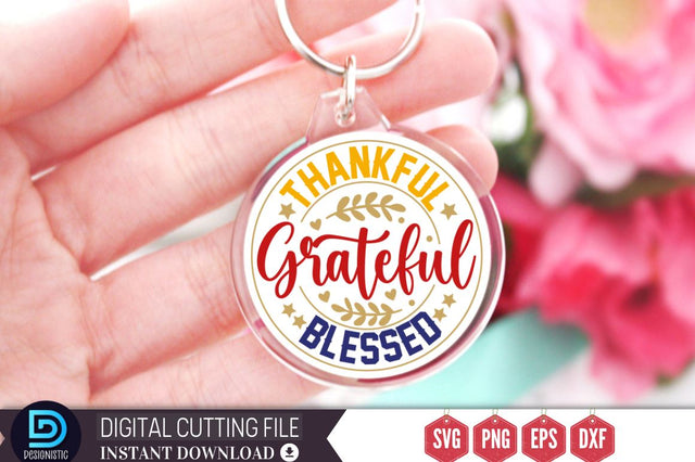 Thankful grateful blessed SVG SVG DESIGNISTIC 