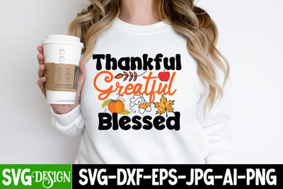 Thankful Greatful Blessed SVG Cut File, Thankful Greatful Blessed SVG Quotes, Hello Fall SVG Quotes, Fall Farmhouse SVG Cut File , Fall Farmhouse SVG Quotes , Fall SVG Cut File, Autumn SVG Cut File SVG BlackCatsMedia 