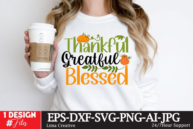 Thankful Greatful Blessed SVG Design SVG Insomnia Std 