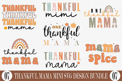 Thankful Mama Mini SVG Design Bundle SVG SVGista 