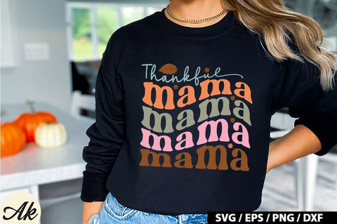 Thankful mama Retro SVG SVG akazaddesign 