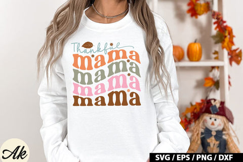 Thankful mama Retro SVG SVG akazaddesign 