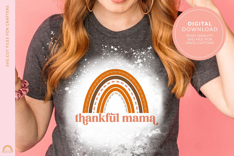 Thankful Mama SVG file for Autumn HM SVG Pixel Sublimation 