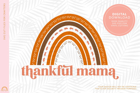 Thankful Mama SVG file for Autumn HM SVG Pixel Sublimation 