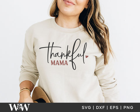 Thankful Mama SVG | Thankful Mini SVG | Thanksgiving Mommy and Me SVG SVG Wood And Walt 