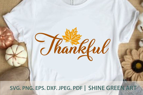 Thankful Oak Leaf - Fall SVG SVG Shine Green Art 