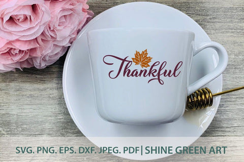 Thankful Oak Leaf - Fall SVG SVG Shine Green Art 