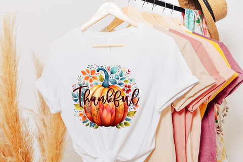 Thankful PNG, Thanksgiving Sublimation Design Sublimation CraftLabSVG 