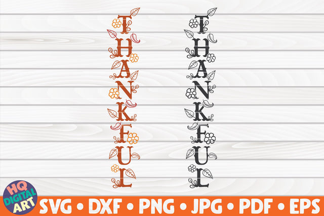 Thankful Porch Sign SVG | Fall Themed Porch Sign SVG HQDigitalArt 