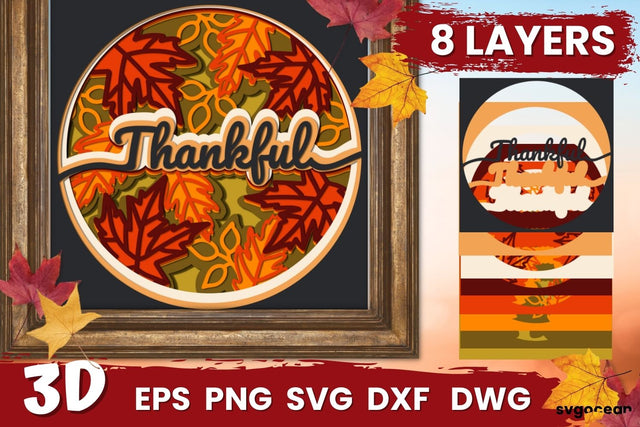 Thankful Shadow Box Svg SVG SvgOcean 