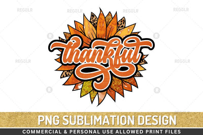 Thankful Sublimation Design Sublimation Regulrcrative 