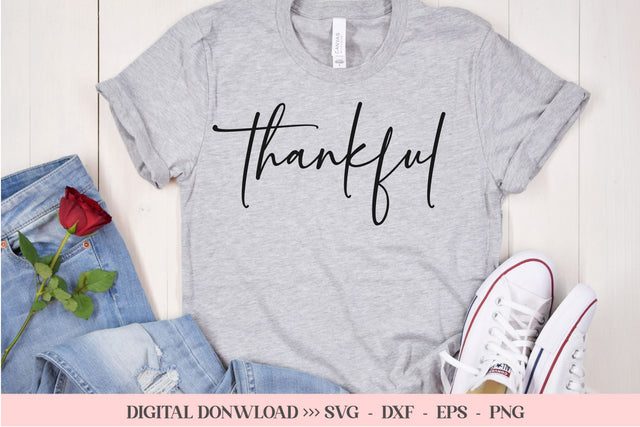 Thankful svg cut file, png sublimation file, thankful png, thankful sign SVG Chamsae Studio 