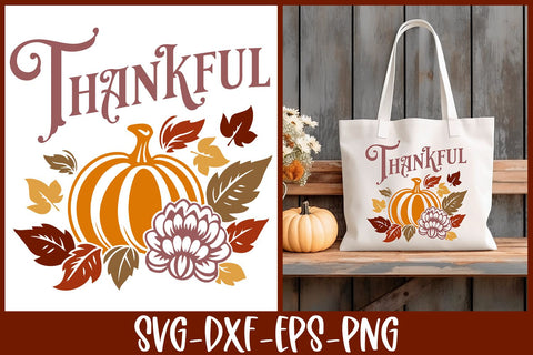 Thankful SVG | Fall Cut File Design SVG B Renee Design 