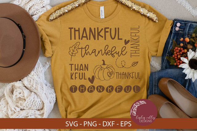 Thankful SVG-Fall SVG-Autumn SVG SVG Linden Valley Designs 