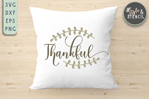 Thankful SVG | Fall SVG | Fall Sign SVG Style and Stencil 