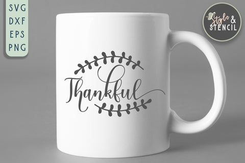 Thankful SVG | Fall SVG | Fall Sign SVG Style and Stencil 