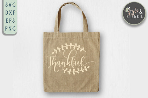 Thankful SVG | Fall SVG | Fall Sign SVG Style and Stencil 