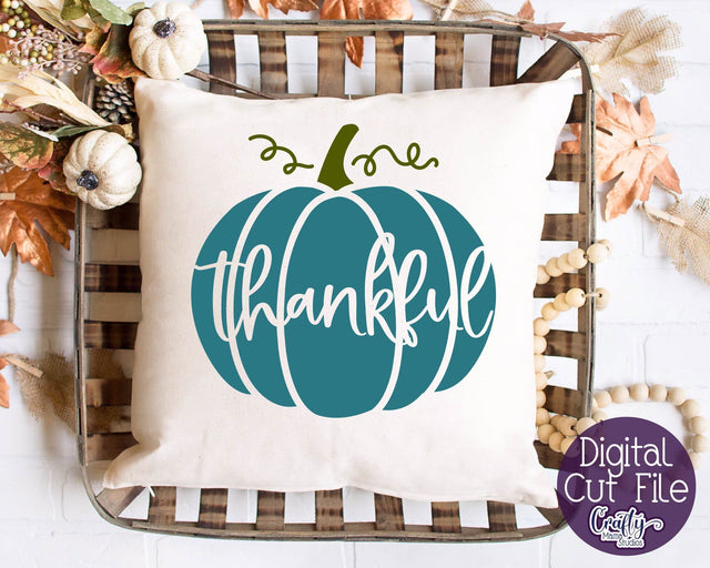 Thankful Svg - Fall Svg - Pumpkin Svg - Thanksgiving Svg SVG Crafty Mama Studios 