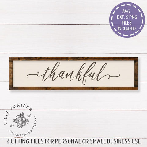 Thankful SVG | Family SVG | Farmhouse Sign Design SVG LilleJuniper 