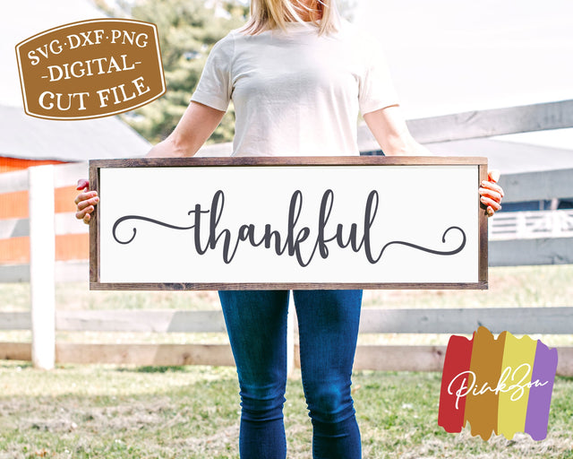 Thankful SVG Files | Thanksgiving Svg | Fall Sign Svg | Farmhouse Svg | Home Svg | Commercial Use | Cricut | Silhouette | Digital Cut Files (1085313335) SVG PinkZou 