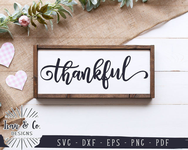 Thankful SVG Files | Thanksgiving SVG | Farmhouse SVG | Home SVG | Commercial Use | Cricut | Silhouette| Digital Cut Files (1063519951) SVG Ivan & Co. Designs 