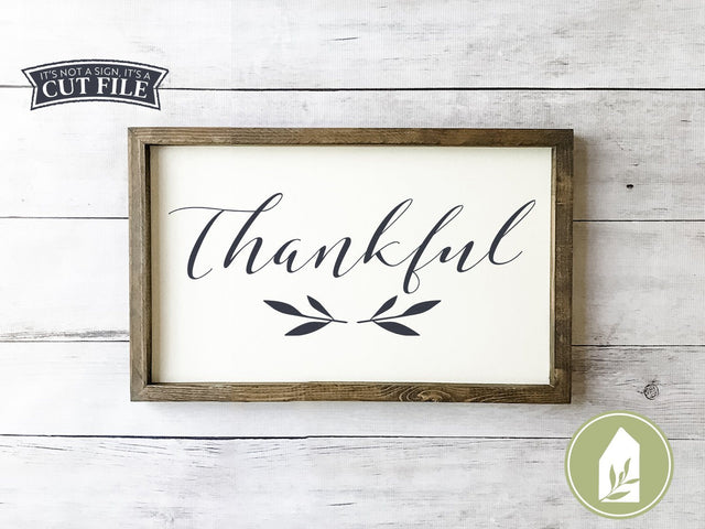 Thankful SVG | Leaf SVG | Thanksgiving SVG | Modern Farmhouse SVG LilleJuniper 
