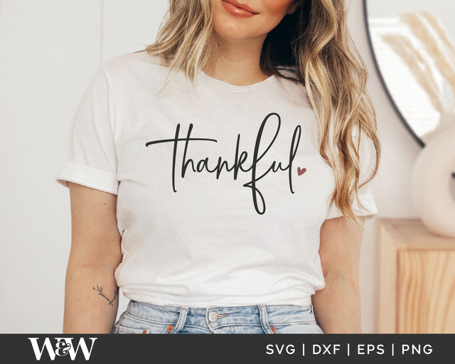 Thankful SVG | Thanksgiving Shirt SVG SVG Wood And Walt 