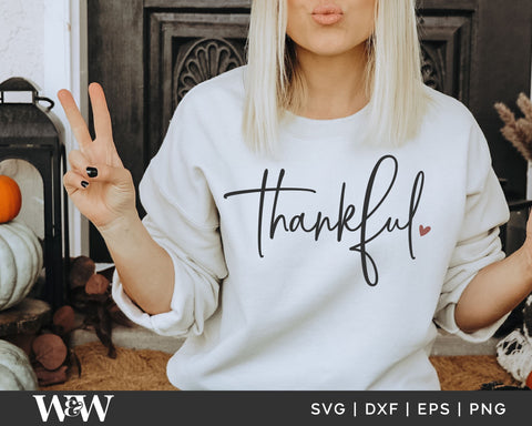 Thankful SVG | Thanksgiving Shirt SVG SVG Wood And Walt 