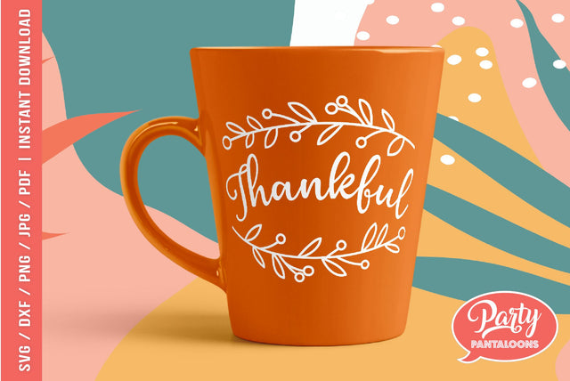 THANKFUL | thanksgiving SVG SVG Partypantaloons 