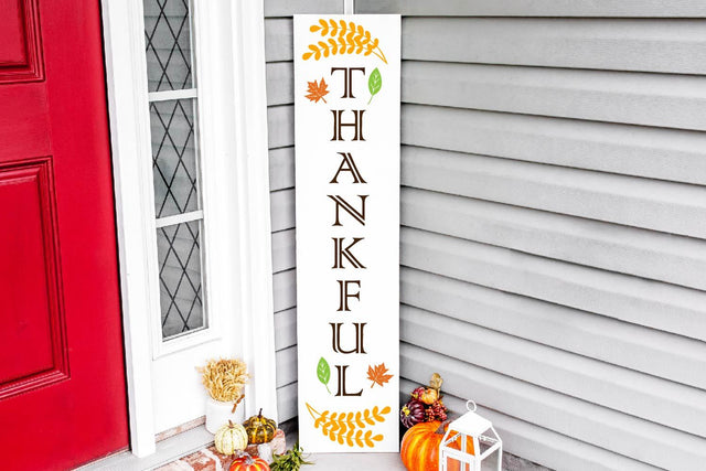 Thankful vertical porch sign svg, fall vertical porch sign SVG Paper Switch 