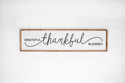 Thankgiving Wall Decor SVG - Grateful. Thankful. Blessed SVG Simply Cutz 