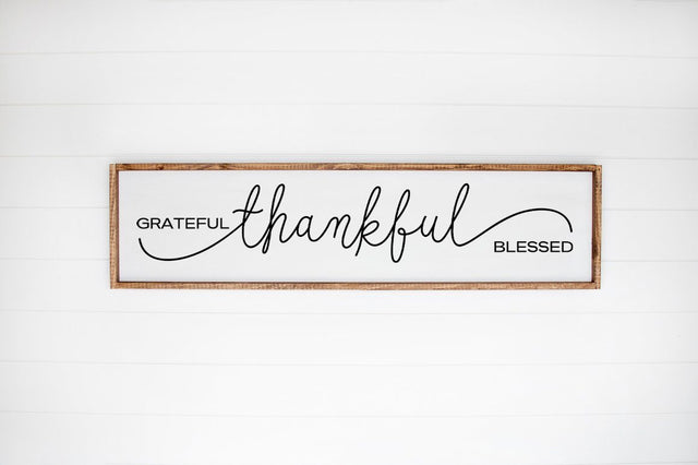 Thankgiving Wall Decor SVG - Grateful. Thankful. Blessed SVG Simply Cutz 