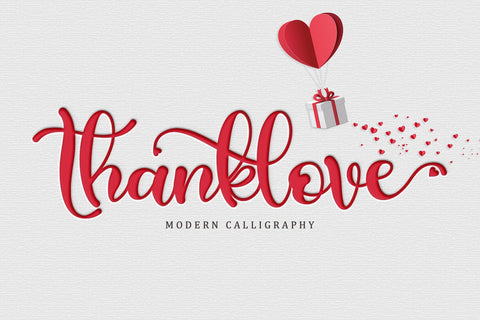Thanklove Font Sakha Design Studio 