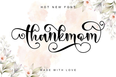 Thankmom Font Stefani Letter 