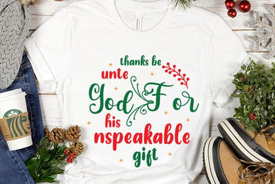 Thanks Be Unte God For His Unspeakable Gift SVG Angelina750 