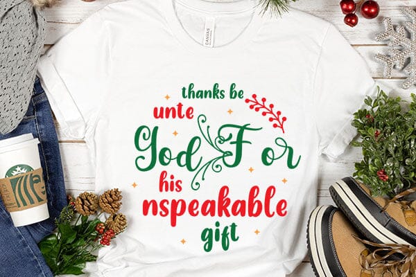 Thanks Be Unte God For His Unspeakable Gift SVG Angelina750 