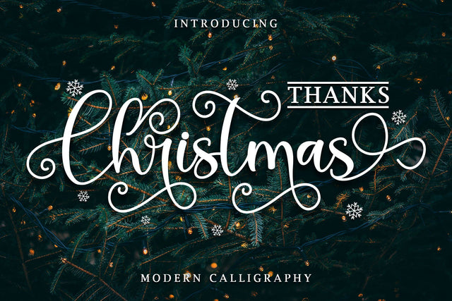 Thanks Christmas Font Sakha Design Studio 