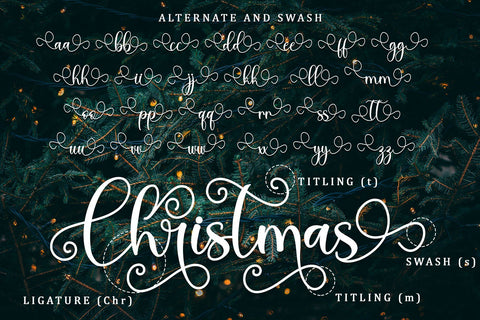 Thanks Christmas Font Sakha Design Studio 