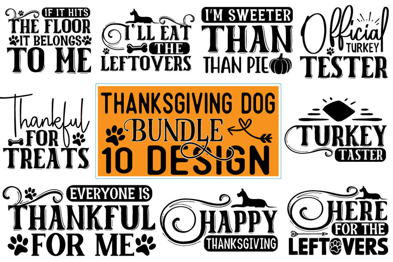 Thanks giving dog SVG Bundle SVG CraftingStudio 