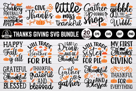thanks giving svg bundle vol 1 SVG buydesign 