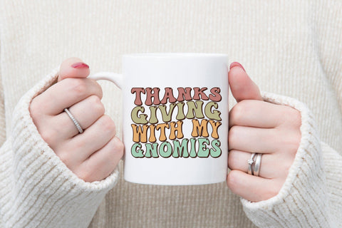 Thanks Giving with My Gnomies PNG Retro Sublimation Sublimation CraftLabSVG 