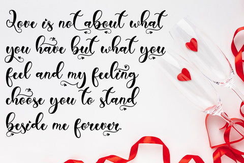 Thanks Lovely Font Prasetya Letter 