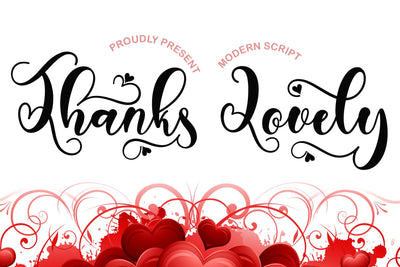 Thanks Lovely Font Prasetya Letter 