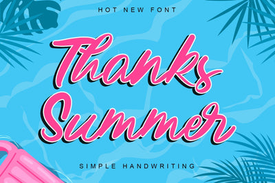 THANKS SUMMER Font Letterara 